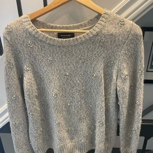 Stunning bejeweled holiday sweater by banana republic. Merino Wool. Very soft